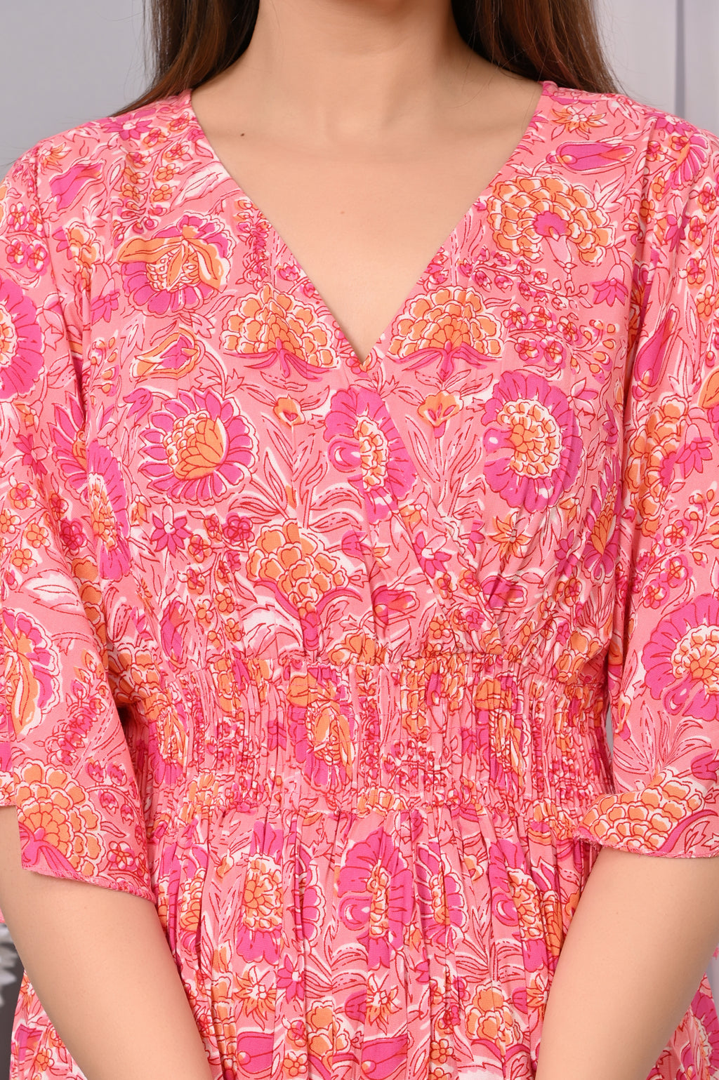 Boho Bliss Printed Maxi Dress – Vibrant & Flowy Rayon Dress