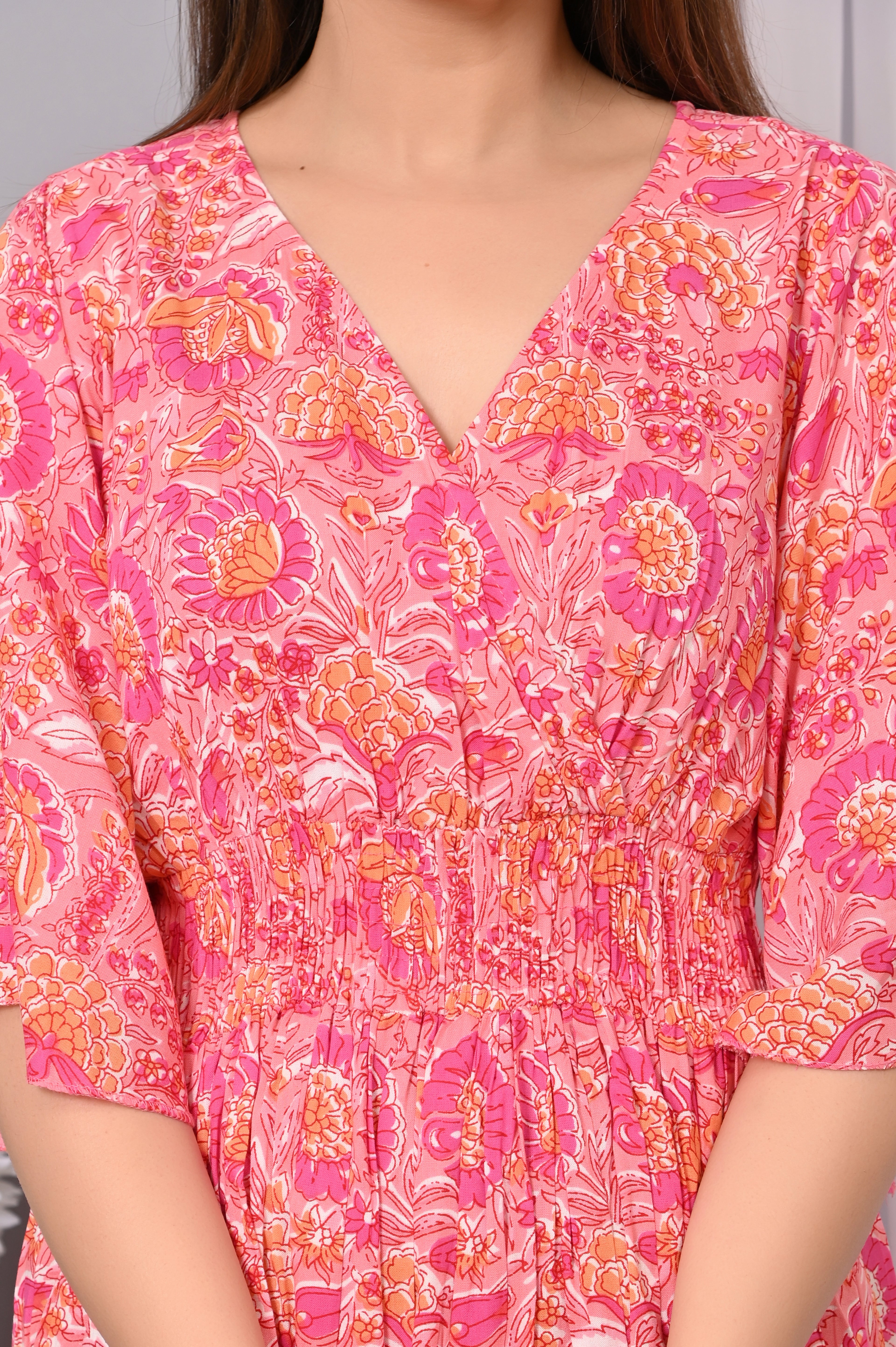 Boho Bliss Printed Maxi Dress – Vibrant & Flowy Rayon Dress
