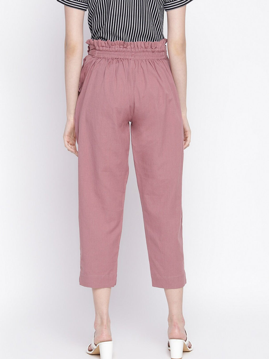 Women Orange Slim Fit Trousers