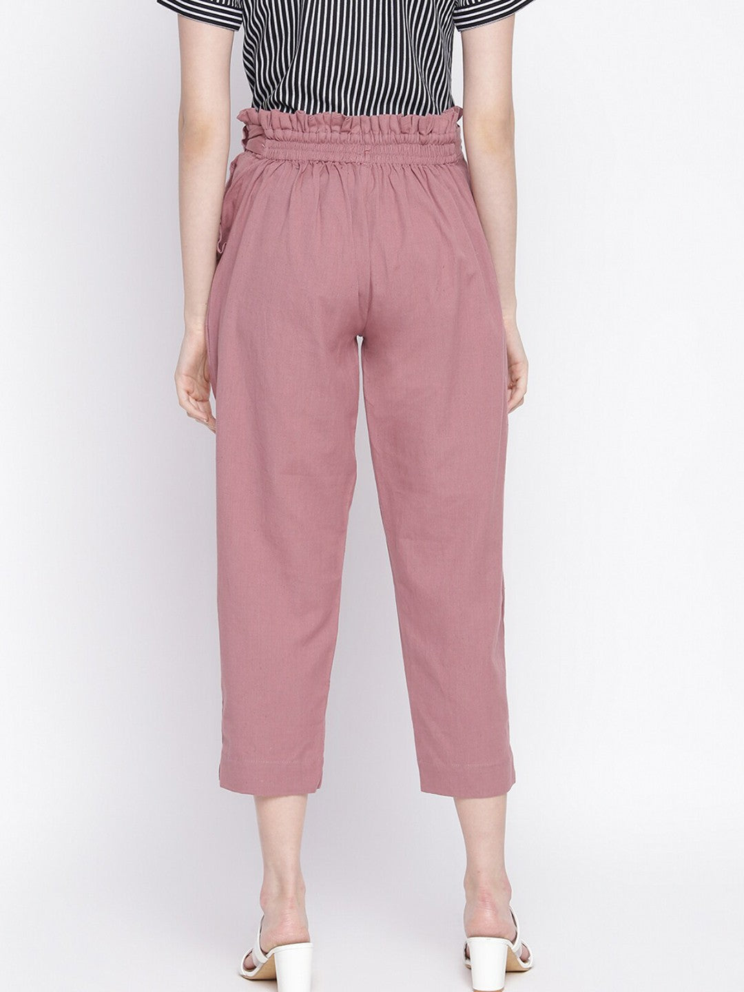 Women Orange Slim Fit Trousers