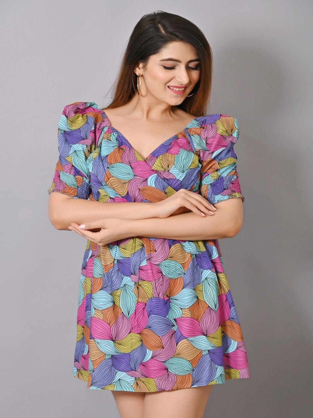 Purple Floral Dress