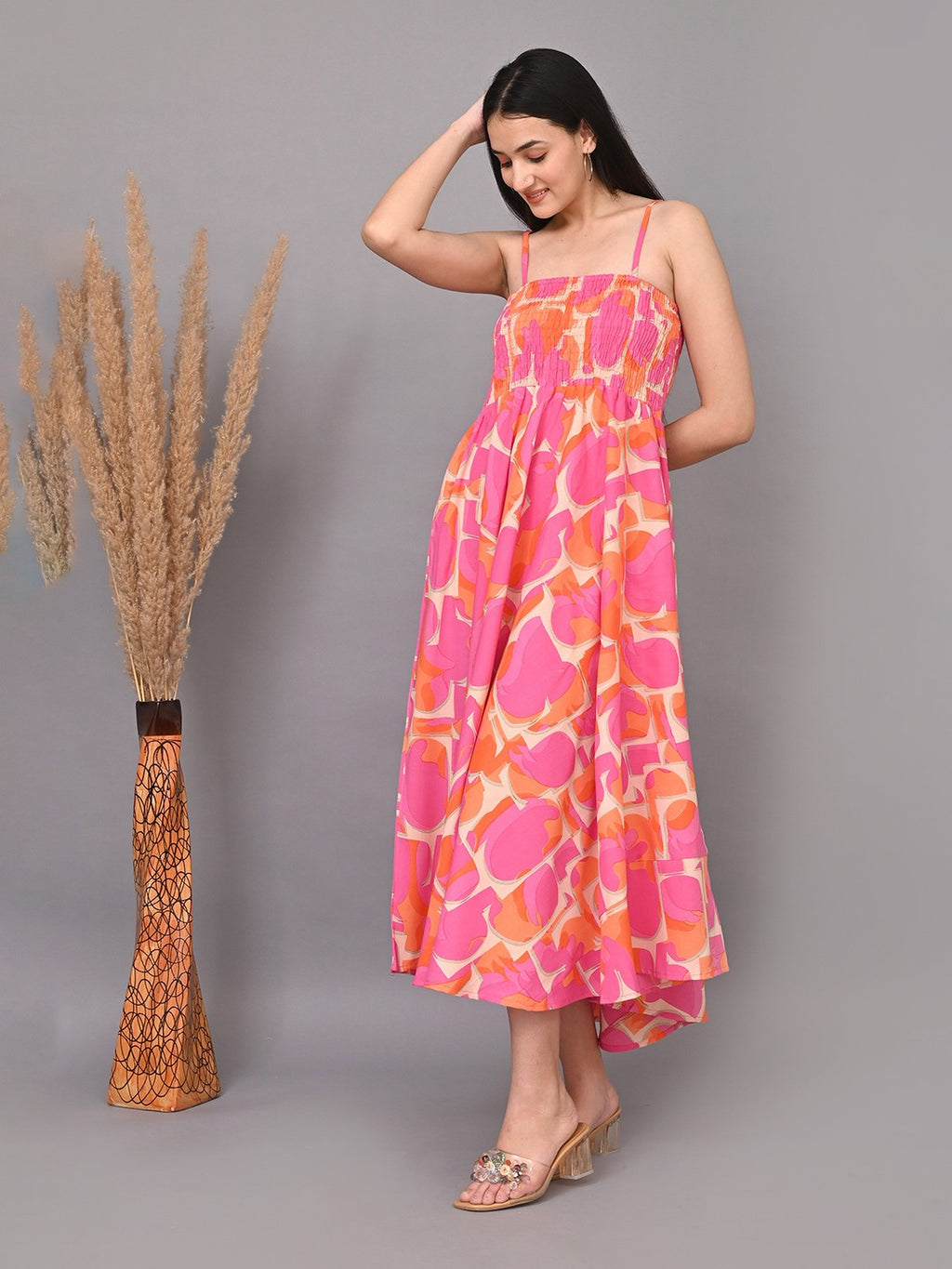 Geometric Printed Maxi Dress