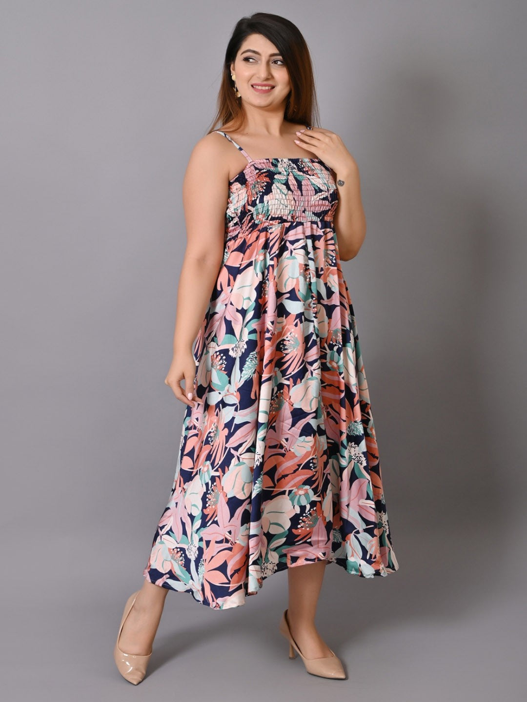 Multicoloured Floral Maxi Dress