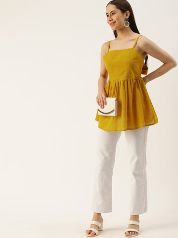 Peplum Longline Top