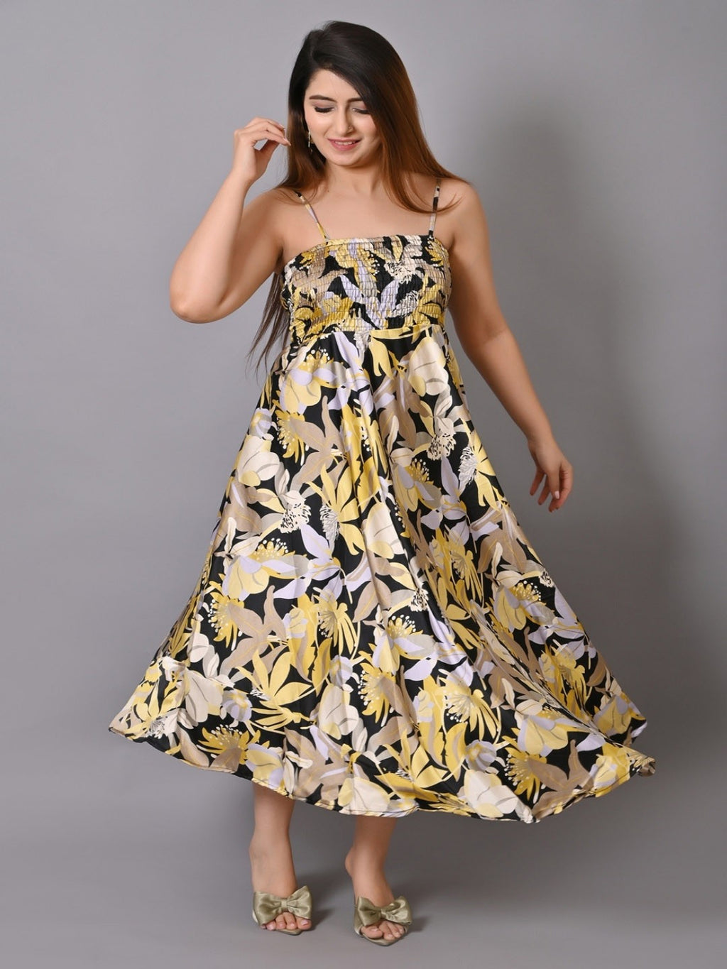Multicoloured Floral Maxi Dress