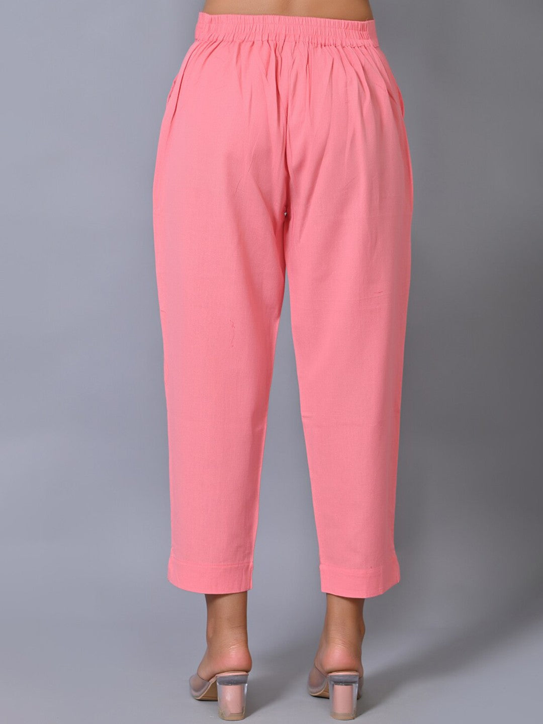 Women Pink Slim Fit Trousers