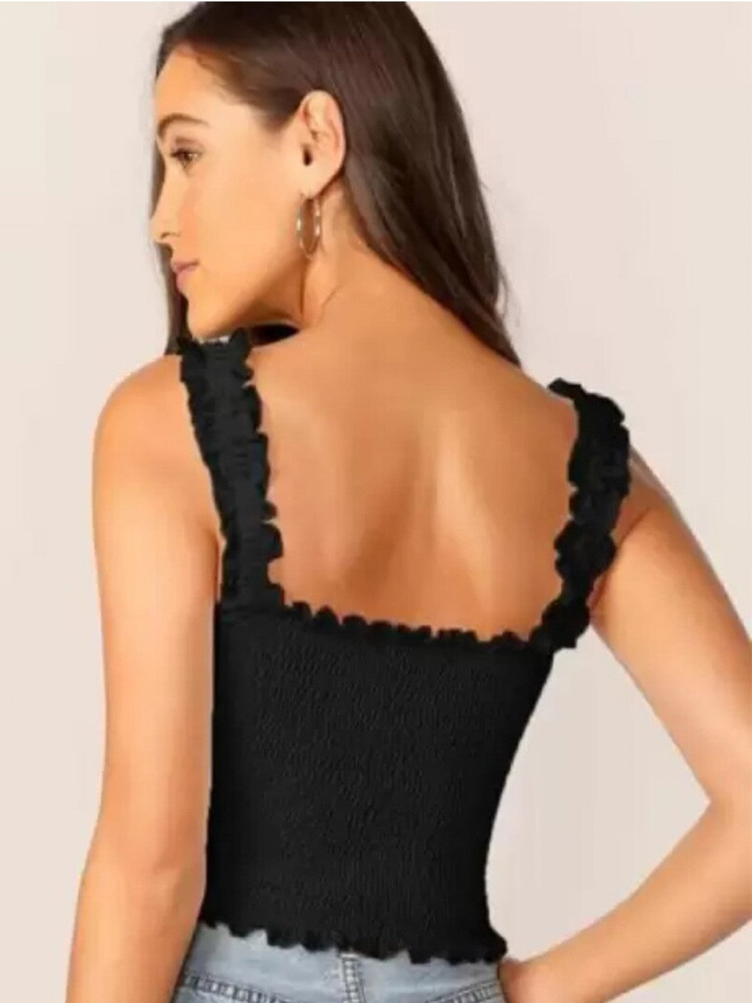 Woman Bobbin Elastic Crop Top (Copy)