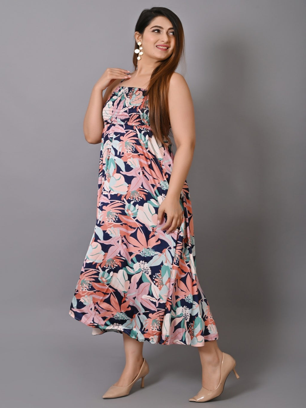 Multicoloured Floral Maxi Dress